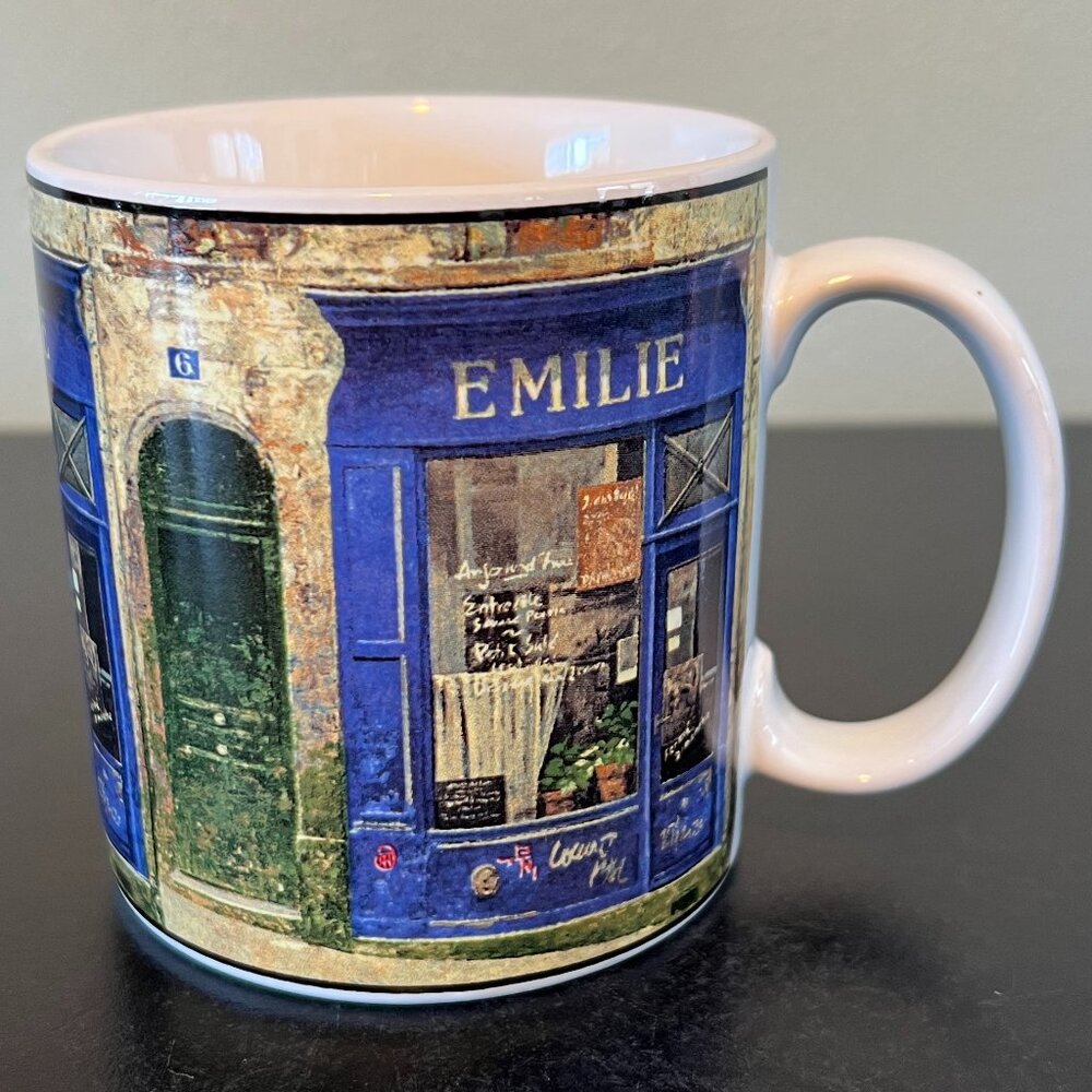 Vtg Sakura French Storefronts Emilie Mug Chiu Tak Hak Paris France Stoneware Cup